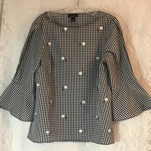 Alyx Beautiful Detailed Summer Top Slit On Arms And Wide Bottom Sleeves Size L